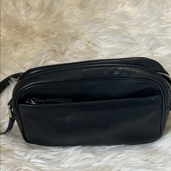 Elegant Black Leather Belt Bag for Men